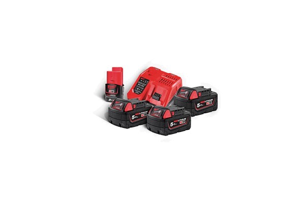 Енергокомплект акумуляторний Li-Ion MILWAUKEE, M18 NRG-503 (+заряд.пристрій, 3 акум. M18 В5(5Аг), 1