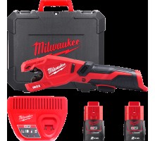 Акумуляторний труборіз по неіржав. сталі MILWAUKEE M12PCSS-202C (+2 акумулятори, зарядний пристрій, HD кейс)