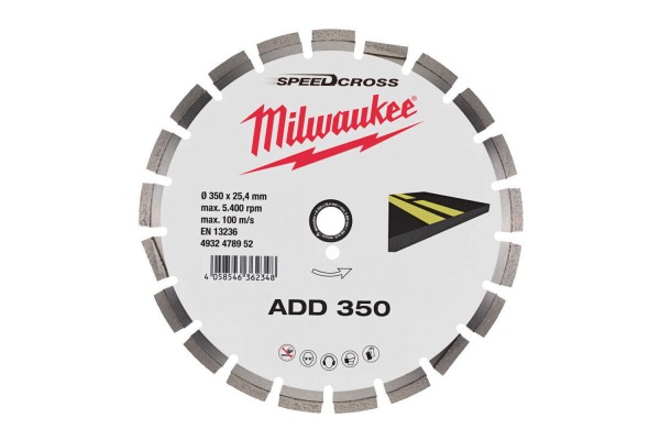 Алмазний диск ADD 350 для асфальту MILWAUKEE