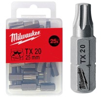 Біта MILWAUKEE, TX20, 25мм, (25шт)