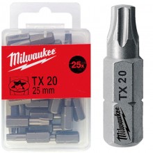 Біта MILWAUKEE, TX20, 25мм, (25шт)