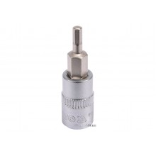Головка торцева з викрутковою насадкою HEX YATO 1/4" H3 x 37 мм