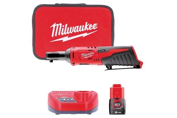 Гайкокрут кутовий акумуляторний 1/4\" MILWAUKEE, M12 IR-201B, 40Нм (+ заряд.пристрій, 1 акум.Х 2Аг, с