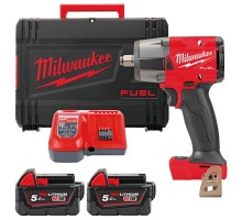 Гайкокрут імпульсний компактний 1/2\" (881 Нм) з фрикційним кільцем MILWAUKEE M18 FMTIW2F12-502X (+ з