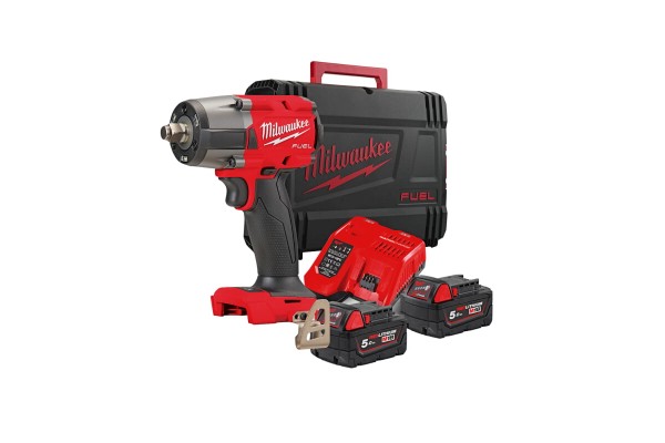 Гайкокрут імпульсний компактний 1/2\" (881 Нм) з фрикційним кільцем MILWAUKEE M18 FMTIW2F12-502X (+ з