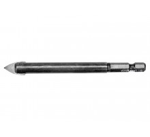Свердло по склу і кераміці STHOR 10 x 100 мм HEX-1/4" YG6X