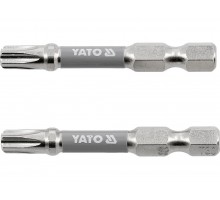 Насадка викруткова YATO; "TORX" T30 х 50 мм. шпиндель 6-гран- 1/4", покрита нікелем, 2 шт.[10]