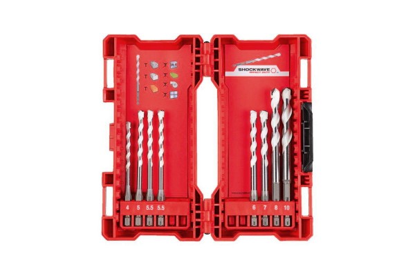 Універсальні свердла Multi Material Shockwave діам. 4 - 10 мм Milwaukee 4932471113, хвостовик 1/4 дю