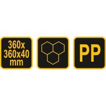Форми з поліпропілену для виготовлення бруківки VOREL 360 х 360 x 40 мм