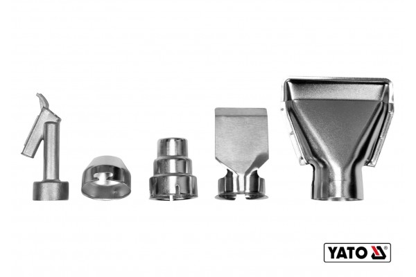 Фен технічний YATO 1.6 кВт 50-650°C 250-500л/хв 2 режими + 5 насадок