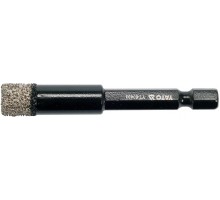 Свердло з алмазним пругом YATO, Ø= 10 мм, l= 65/10 мм, з 6-гран. шпинделем- 1/4"