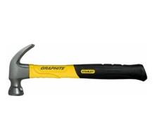 Молоток Graphite Curve Claw з вагою головки 450 г, з загнутим цвяходером STANLEY 1-51-505