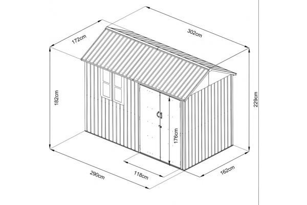 Садовий будиночок HECHT 6X10 NORD