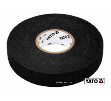 Стрічка ХБ YATO : 25 м x 19 x 0.3 мм,(тканинна основа) t= -40°С - +105°С для мотання пучків кабелів