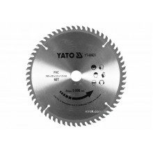 Диск пиляльний по ПВХ YATO 185 х 20 x 2.5 x 1.5 мм 60 зубців R.P.M до 9000 1/хв