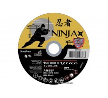 Диск відрізний по металу та нержавіючій сталі NINJA ТМ "VIROK" Ø=150х22.23 мм t=1.2 мм