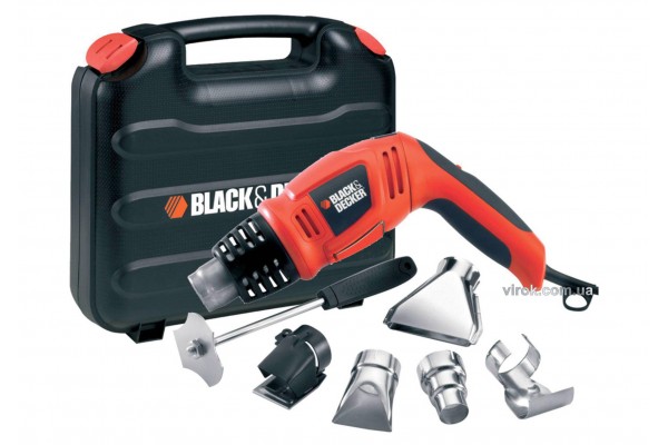 Фен технічний Black+Decker 1.8 кВт 560°С + аксесуари і кейс