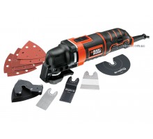 Багатофункційний інструмент Black+Decker 300 Вт 22000 об/хв + насадки + кейс