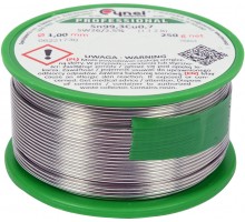 Припій без свинцю CYNEL, : Ø1 мм, Sn99,3-Cu0,7 дротяний на котушці з флюсом 250 г