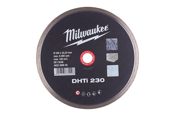 Диск алмазний для керамічної плитки MILWAUKEE DHTI 230, 230мм