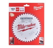 Диск пиляльний PFTE MILWAUKEE, O165х15,87х1,6мм, 40 зуб.