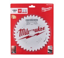 Диск пиляльний PFTE THIN KERF MILWAUKEE, O190х30х1,6мм, 36 зуб.