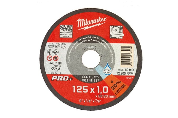 Диск відрізний по металу MILWAUKEE, SCS 41/125х1 PRO+, 125мм