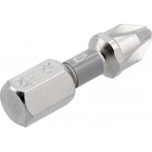 Насадка викруткова YATO; PH2 х 25мм. шпиндель 6-гран- 1/4", покрита нікелем, 2шт.[10]
