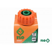 Муфта сполучна 2-х водяних шлангів 1/2" FLO пластикова