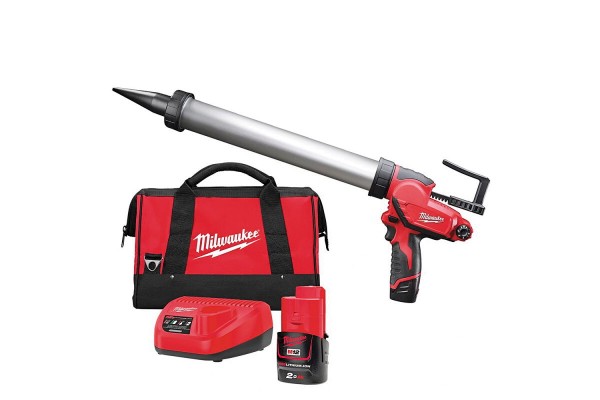 Клеєвий пістолет MILWAUKEE M12 PCG/600A-201B 4933441670 (+ заряд. пристрій, 1 акум., в сумці для інс