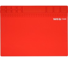 Підстилка для паяння YATO з жаростійкого силікону до 500°С, 400х 300х 3 мм, магн стрічка 395х 57мм