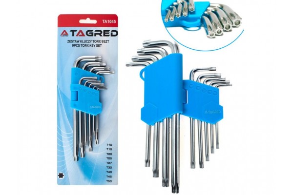 Шестигранні ключі тип TORX TAGRED TA1045 Шестигранні ключі тип TORX TAGRED TA1045