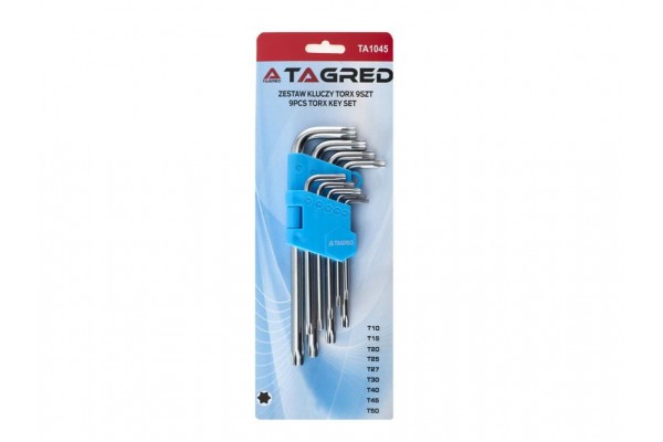 Шестигранні ключі тип TORX TAGRED TA1045 Шестигранні ключі тип TORX TAGRED TA1045