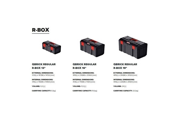 Ящики для інструментів QBRICK REGULAR R-BOX 19 + QR R-BOX 16