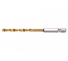 Свердло по металу з шестигранним хвостовиком 1/4" YATO HSS-TiN 4.5 х 100/47 мм