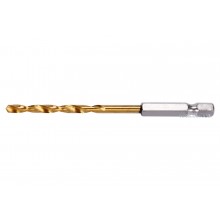 Свердло по металу з шестигранним хвостовиком 1/4" YATO HSS-TiN 4.8 х 106/52 мм