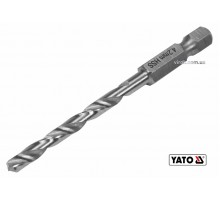 Свердло по металу YATO 4.2 x 75/43 мм HEX-1/4" HSS 6542 для нержавіючої конструктивної легованої сталі