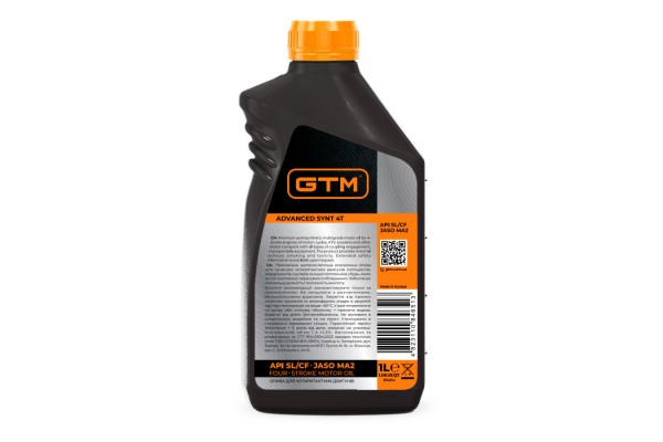 Олива для чотиритактного двигуна GTM Advanced Synt 10W-40 1 л Олива для чотиритактного двигуна GTM Advanced Synt 10W-40 1 л