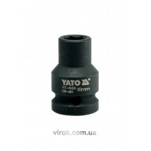 Головка торцева ударна шестигранна YATO 1/2" М10 х 39 мм