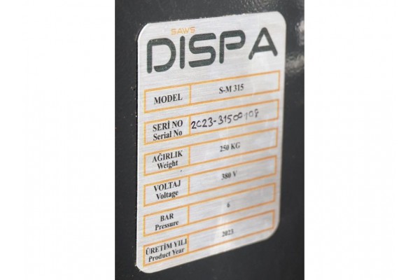 Дискова пила по металу з пневмо-затиском Dispa Makina S-M 315 Дискова пила по металу з пневмо-затиском Dispa Makina S-M 315