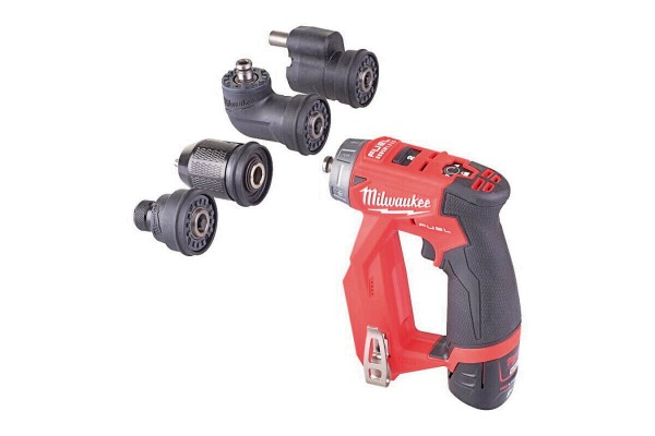 Дриль-шурупокрут акумуляторний MILWAUKEE, M12 FDDXKIT-0X, 34Нм (4 насадки FIXTEC, HD кейс)