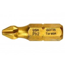 Насадка викруткова з титановим покриттям USH 1/4" хрестова PH2 x 25 мм 1 шт