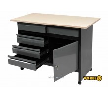 Стіл для майстерні VOREL 1160 х 600 х 840 мм 5 шухляд з лакованої бляхи 0.8-1 мм