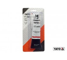Клей-герметик силіконовий термо- і оливостійкий чорний YATO 85 г