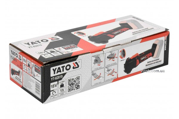 Багатофункційний інструмент акумуляторний YATO Li-Ion 18 В 18000 об/хв (без акумулятора і зарядного пристрою) Багатофункційний інструмент акумуляторний YATO Li-Ion 18 В 18000 об/хв (без акумулятора і зарядного пристрою)