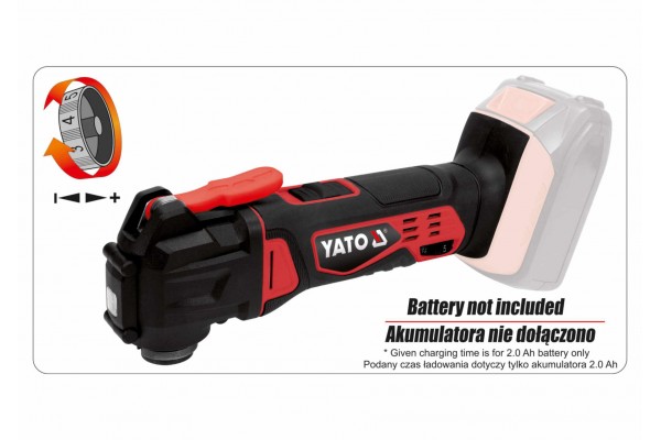 Багатофункційний інструмент акумуляторний YATO Li-Ion 18 В 18000 об/хв (без акумулятора і зарядного пристрою) Багатофункційний інструмент акумуляторний YATO Li-Ion 18 В 18000 об/хв (без акумулятора і зарядного пристрою)