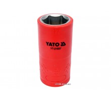 Головка торцева шестигранна діелектрична YATO 1/2" М17 х 55/38 мм VDE до 1000 В