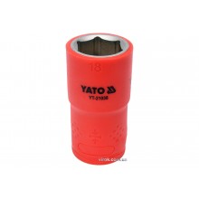 Головка торцева шестигранна діелектрична YATO 1/2" М18 х 55/38 мм VDE до 1000 В