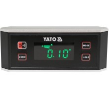 Рівень електронний з дисплеєм YATO: l=  150 мм. з магнітом, живлення від 2х 1,5 В батарейки ААА