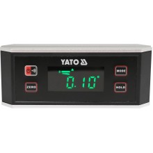 Рівень електронний з дисплеєм YATO: l=  150 мм. з магнітом, живлення від 2х 1,5 В батарейки ААА